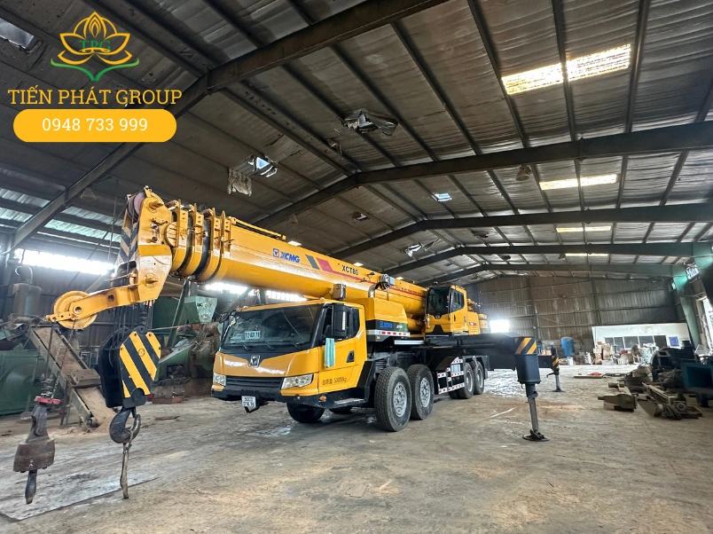 Dịch vụ cho thuê xe cẩu | Xe cẩu nhỏ, xe cẩu lớn 1 đến 100 tấn 1 Tien Phat cho thue da dang cac loai xe cau bao gom xe cau banh lop 80 tan