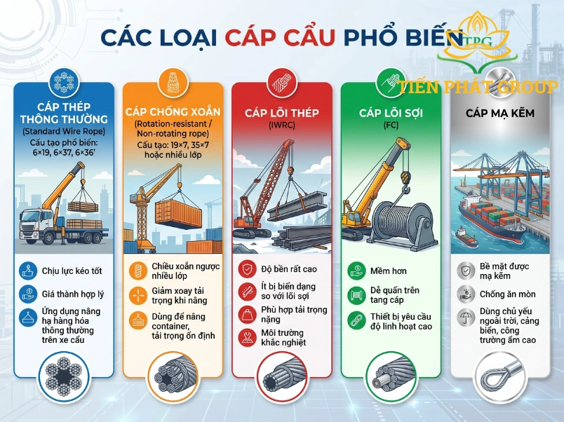 Cac loai cap cau pho bien