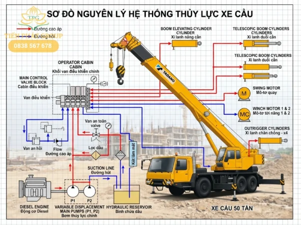 He thong thuy luc xe cau Cau tao, nguyen ly va cac loi thuong gap
